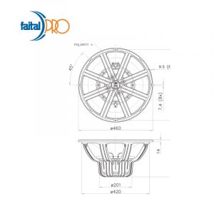 Subwoofer NEODYNIUM FAITALPRO 18XL1600 18″ 1600 W