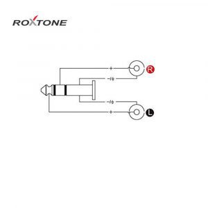 Adaptateur 2 Rca Femelle vers jack 6.35 Roxtone