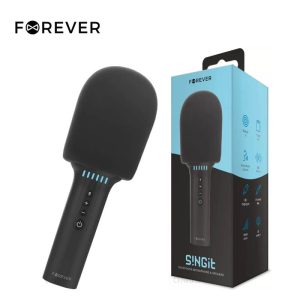 Microphone Karaoké sans fil Bluetooth Forever Black