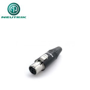 Fiche mini XLR 4 pôles femelle NEUTRIK RT4FC-B